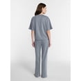 thumbnail image 2 of Lissome Women's Scuba Knit Top and Pants Lounge Set, 2-Piece, Sizes S-4X, 2 of 4