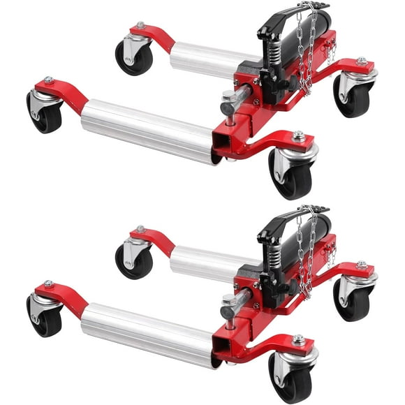 2 Pack Hydraulic Car Wheel Dolly Jack 1500LBS Heavy Duty Rollers with Foot Pedal for Tire Auto Repair Moving