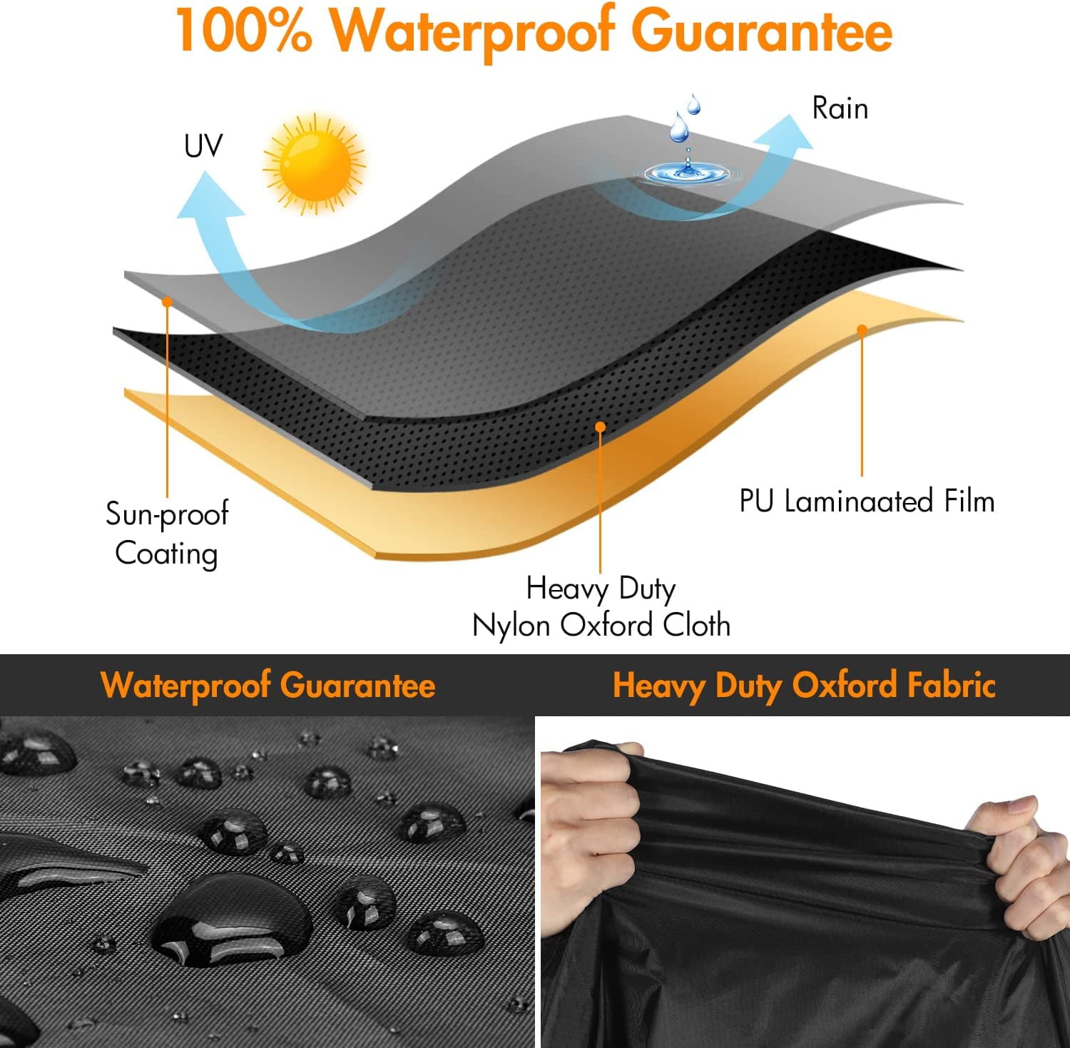 Outdoor Chair Covers Waterproof, Black Lawn Patio Furniture Covers, Heavy Duty Wicker Garden Sofa Cover, 2 Pack - 30" W x 37" D 31" H