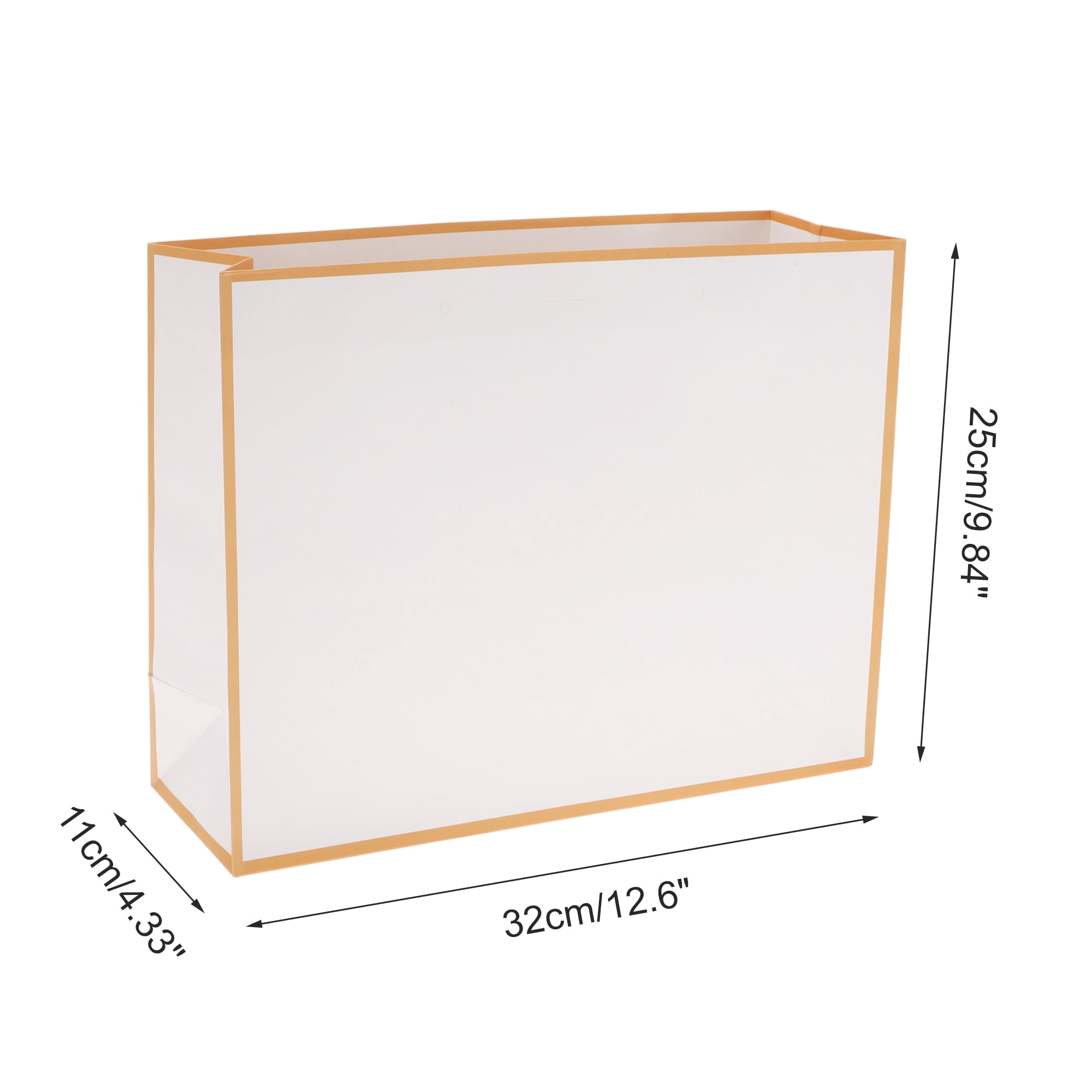 Unique Bargains Simple Gift Bags 4 Pcs for All Occasions Rose Gold Tone White