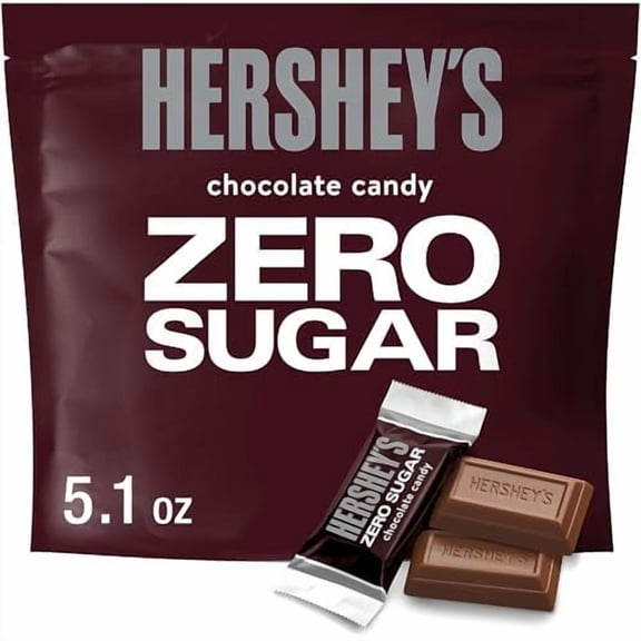 HERSHEY'S & REESE'S Zero Sugar Chocolate Candy Variety Pack, Miniatures & Peanut Butter Cups, 2-Pack, 5.1 oz Each, Sugar-Free Chocolate Treats