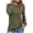 Army Green, variant on Idoravan Long Sleeve Shirts for Women,Ladies, Fashion Women Long Sleeve Comfortable Breathable Round--Neck Shirt Tops Wine S