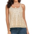 thumbnail image 3 of PrettyGuide Women's All Sequin Tank Tops Loose Flowy Sparkly Camisole Vest Club Party Shirt Top, 3 of 8