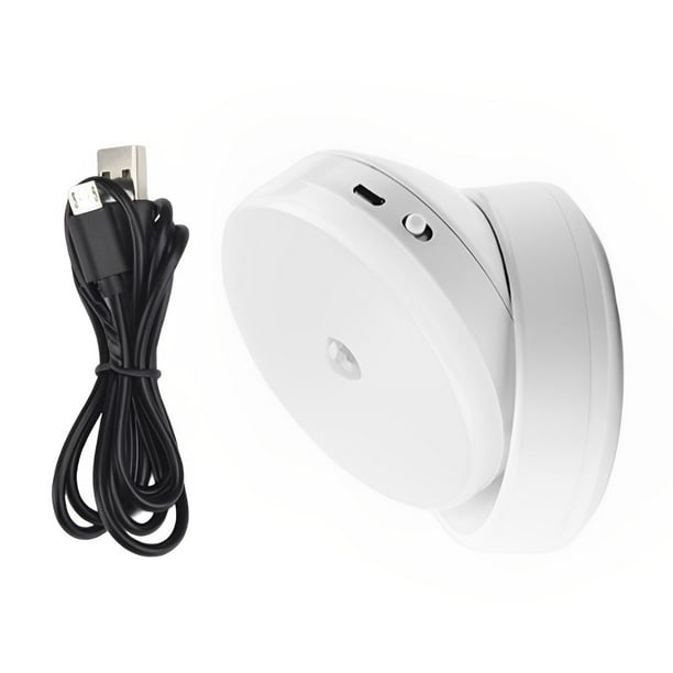 Bewildely Sensor de movimiento, luz nocturna, luces giratorias de 360 grados, lámpara de inducción corporal recargable, pasillo para oficina en Iluminación y accesorios Luz blanca Bewildely HA081997-01B