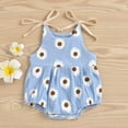 thumbnail image 2 of Utoimkio Baby Girl Rompers 0-3 Months Summer Baby Girls Daisy Straps Sleeveless Jumpsuit Casual Bodysuit Clothes, 2 of 9