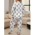 thumbnail image 3 of Women's Pajamas Set Comfy Cute Heart Printed Lounge Sets Two Piece Long Sleeve Pjs Soft Sleepwear, 3 of 5