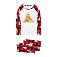 thumbnail image 3 of Odeerbi Christmas Pajamas for Family Holiday Long Sleeve Family Christmas Pajamas Matching Sets Dad Christmas Plaid Printed Blouse Tops + Pants Sleepwear Family Matching PJs Set Red, 3 of 6