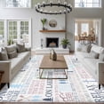 thumbnail image 3 of 6'x9' Area Rugs, Ocean Nautical Indoor Outdoor Area Rug for Living Room Bedroom, Rustic Anchors Fish Oars Lighthouses Washable Bathroom Rugs Kitchen Floor Carpet Mats Home Decor Aesthetic, 3 of 8