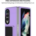 thumbnail image 3 of Phone Case for Samsung Galaxy Z Fold 3 5G 2021 and Slide Camera Cover Kickstand Stand Slim Protective Mobile Hard Hybrid Back Cell Accessories ZFold3 Z3 Fold3 3Z ZFold35G Women Men Purple, 3 of 11