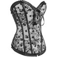 thumbnail image 2 of Femmes Vintage Floral Denim Corset Bustier Haut, 2 of 7