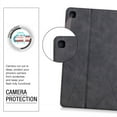 thumbnail image 5 of Dteck Case for Samsung Galaxy Tab S6 Lite 10.4" SM-P610 (2020 Released), Luxury Leather Rhombus Patterned Wallet Card Holder Cover Folio Protective Kickstand Cover,Black, 5 of 5