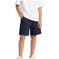 thumbnail image 3 of KICILVS Boys Sweat Shorts with Cargo Pockets Elastic Waist Summer Casual Shorts for Everyday Lounge Wear Daily Bottoms 3-12 Years, 3 of 6
