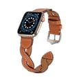 thumbnail image 5 of PU Leather band Compatible with Apple Watch Band Bracelet 42mm/44mm/45mm/46mm/49mm Women, Boho Braided Jasper Stone Watch Strap for iWatch Band Series Ultra 2/1 SE Series 10 9 8 7 6 5 4 3 2 1,Brown, 5 of 8