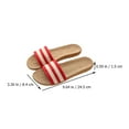 thumbnail image 2 of FELTECHELECTR Red Indoor Non-slip Slippers Made of Fiber Rope and Flax Perfect for Men and Women in 9.6285Inch Size, 2 of 8