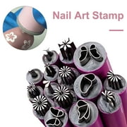JNXYL Nail Art Stamp Pen Set 15Pcs Flower Nail Stamp Pen Kit Easy to Use Nail Stamper with Different Patterns Portable Nail Art Tool for Women