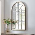 thumbnail image 7 of Antique Pewter Frame Arched Windowpane Accent Mirror by Manor Park, 7 of 7