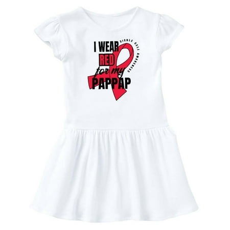 

Inktastic Sickle Cell Awareness I Wear Red For My Pappap Gift Baby Girl Dress