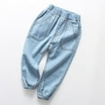 thumbnail image 2 of YTDSCS 2-10Y Little Boys Denim Pants Trousers Jogger Sweatpants Kids Elastic Sweatpants, 2 of 9
