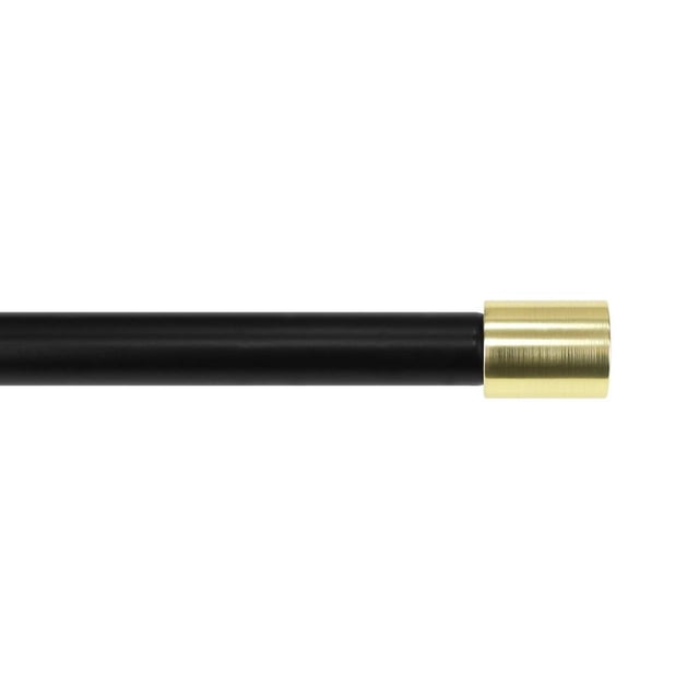 Cortinero Ajustable Negro Mat Dorado 167-304 Cm