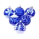 thumbnail image 1 of 6cm Transparent Painted Printed Christmas Ball Plastic Christmas Tree Decoration Ball Pendant Colorful Box Set Of 6 Christmas Balls, 1 of 2
