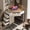 White+Grey, variant on Fnova Corner Desk for Small Space, Triangle Computer Desk with 3 Drawers, 90-Degree Makeup Vanity Desk for Home Office, Bedroom (Grey+White)