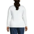 thumbnail image 3 of Lands' End Lands' End Women's Plus Size Lightweight Fitted Long Sleeve Turtleneck, WHITE, 1X, 3 of 3