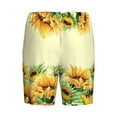 thumbnail image 5 of Naloa Sunflowers On A Yellow Background Men's Short Pajama Pants, Lounge Comfort Shorts with Elasticized Waistband and Side Pockets - Small, 5 of 9