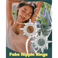 thumbnail image 5 of 2PCS Sun Fake Nipple Rings Non Piercing Fake Nipple Piercing Ring Clear Non Piercing Nipple Rings Fake Nipple Hoop, 5 of 5