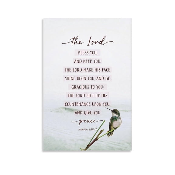 The Lord Bless You And Keep You Numbers 6 24-26 Bible Verse Poster 6 Canvas Painting Wall Art