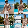 thumbnail image 4 of Xixirimido Sunset Tropical Palm Trees Matching Sets for Beach Vacation Men's Hawaiian Shirt & Women's Sleeveless Midi Dress Hawaiian Matched Couples Summer Outfits, 4XL, 4 of 7