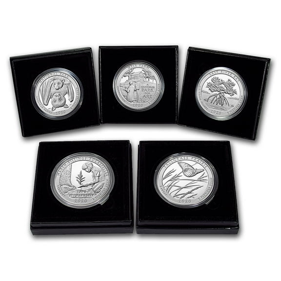 2020-P 5-Coin 5 oz Silver Burnished ATB Set (w/Box & COA)