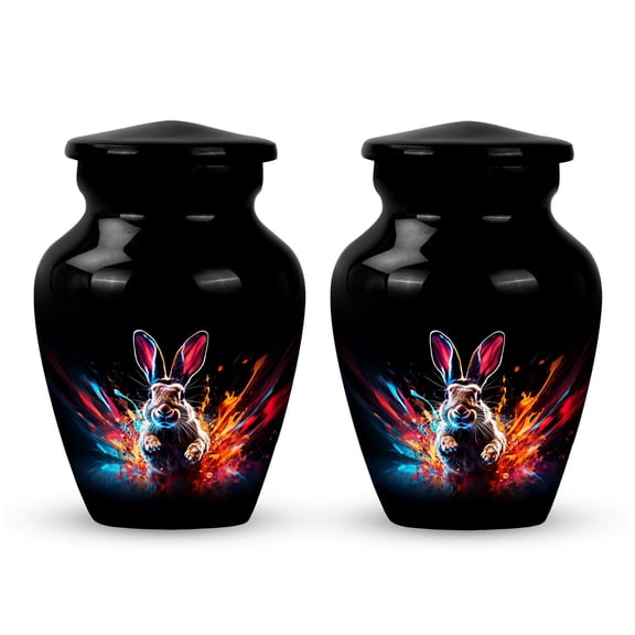 Supernova Rabbit Burst Small Urns For Human Ashes Adult - Urns For Human Ashes Adult Female Mom & Dad - Small Urn For Ashes Keepsake - Mini Urns For Human Ashes Keepsake (Size - 3inch, 2Pcs)