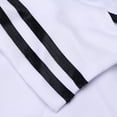 thumbnail image 3 of BRIGHTFUFU Uniforme de baile de rendimiento para niños, sesión de fotos, sombrero azul marino, falda, trajes, ropa de marinero, disfraz para niñas (blanco + negro, 110 cm), 3 of 8