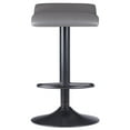 thumbnail image 4 of Winsome Wood Tarah 2-Pc Adjustable Swivel Stool Set, Black & Slate Gray Finish, 4 of 10