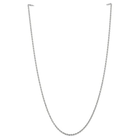 14k White Gold 2.25mm D/C Quadruple Rope Chain