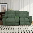 thumbnail image 2 of Aukfa 3-Piece Recliner Sofa Set - 78" Loveseat Recliner with w/ Cupholder&Console for Living Room, Green, 2 of 10