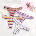 thumbnail image 2 of TrowBridge bragas sexys para mujer, tangas de algodón a rayas, lencería deportiva transpirable, ropa interior bonita, calzoncillos acogedores para mujer, 2 of 4