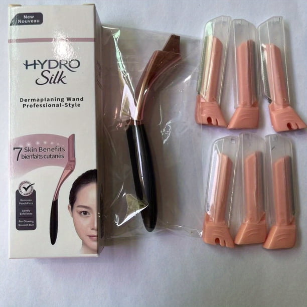 Eyebrow Razor For Women - Eyebrow Trimmer Dermaplaning Tool - Ergonomic Eyebrow Shaper And Facial Razor For Peach Fuzz - Exfoliating Face Razor For Eyebrows - Eye Brow Shaver Razors With 6 Blades