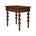 thumbnail image 6 of Solid Wood End Table with Drawer, Vintage Narrow Sofa Side Table with Spindles Legs, for Living Room, Easy Assembly, Walnut, 6 of 9