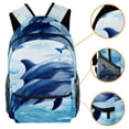 thumbnail image 3 of Lightweight Backpack Dolphin School Bag Travel Laptop Daypack for Men Women Casual Rucksack, 3 of 6