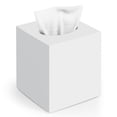 thumbnail image 1 of Cubierta para caja de pañuelos Chintu de acrílico cuadrada 13 x 13 x 15 cm blanca, 1 of 6