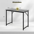 thumbnail image 4 of Giantex 40” Home Office Computer Desk, Modern Simple Writing Study Desk, Metal Frame Gaming Desk, Laptop PC Workstation, Black, 4 of 8