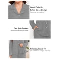 thumbnail image 4 of SHOWMALL Women's Plus Size Pajama Sets Long Sleeve Button Down Sleepwear 2-Piece Loungewear with Pockets, 4 of 7