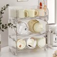 thumbnail image 1 of YAOMOBB Beverage Storage Rack Stackable Water Bottle Shelf Organizer for Kitchen Pantry, 1 of 7