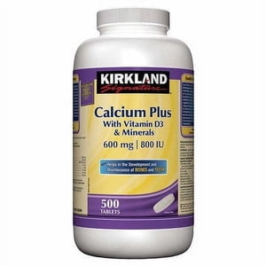Image of Kirkland Calcium Plus with Vitamin D3 & Minerals 600mg 500 Tablets {Imported from Canada}