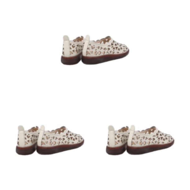 Sonducket Zapatos planos de mujer Calzado cómodo y elegante para el diario Sandalias de mujer 2023 Zapatos Suela blanda Ligero blanco crema Type1 NO1