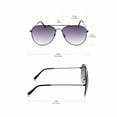 thumbnail image 5 of grinderPUNCH Oversized Aviator Classic Retro Metal Frame Adult Sunglasses Men and Women, 5 of 5
