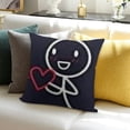 thumbnail image 3 of BANET  Beat of My Heart Pillowcase Set (Dark Blue) - Unique Gift , Anniversary, Engagement, Wedding, Valentines Day, Birthday, Christmas White, 3 of 5