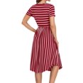 thumbnail image 2 of Vestido Simier Fariry, modesto, de negocios, casual, color vino, talla L, 2 of 6