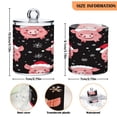thumbnail image 3 of Clear Storage Jar 2.75x 4.13 Inches One Sizex2 Cotton Swabs Cans Translucent Plasticental Floss Cans Cotton Pads Cans Bathroom Canisters Christmas Pig, 3 of 7
